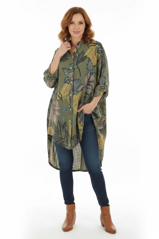 Floral Print Cotton Shirt