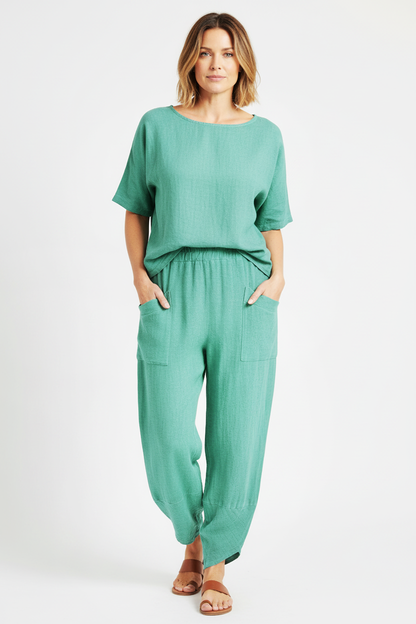 2 Pocket Barrel Leg Teabag Trouser