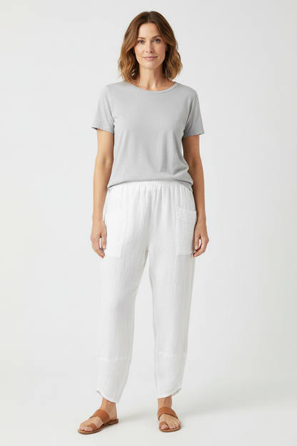 2 Pocket Barrel Leg Teabag Trouser