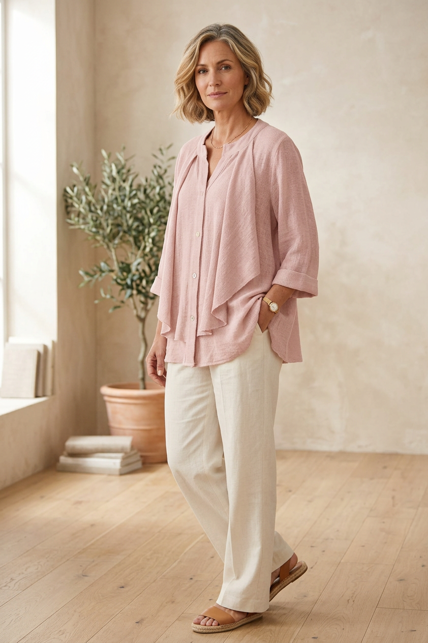 Drape Detail Teabag Shirt