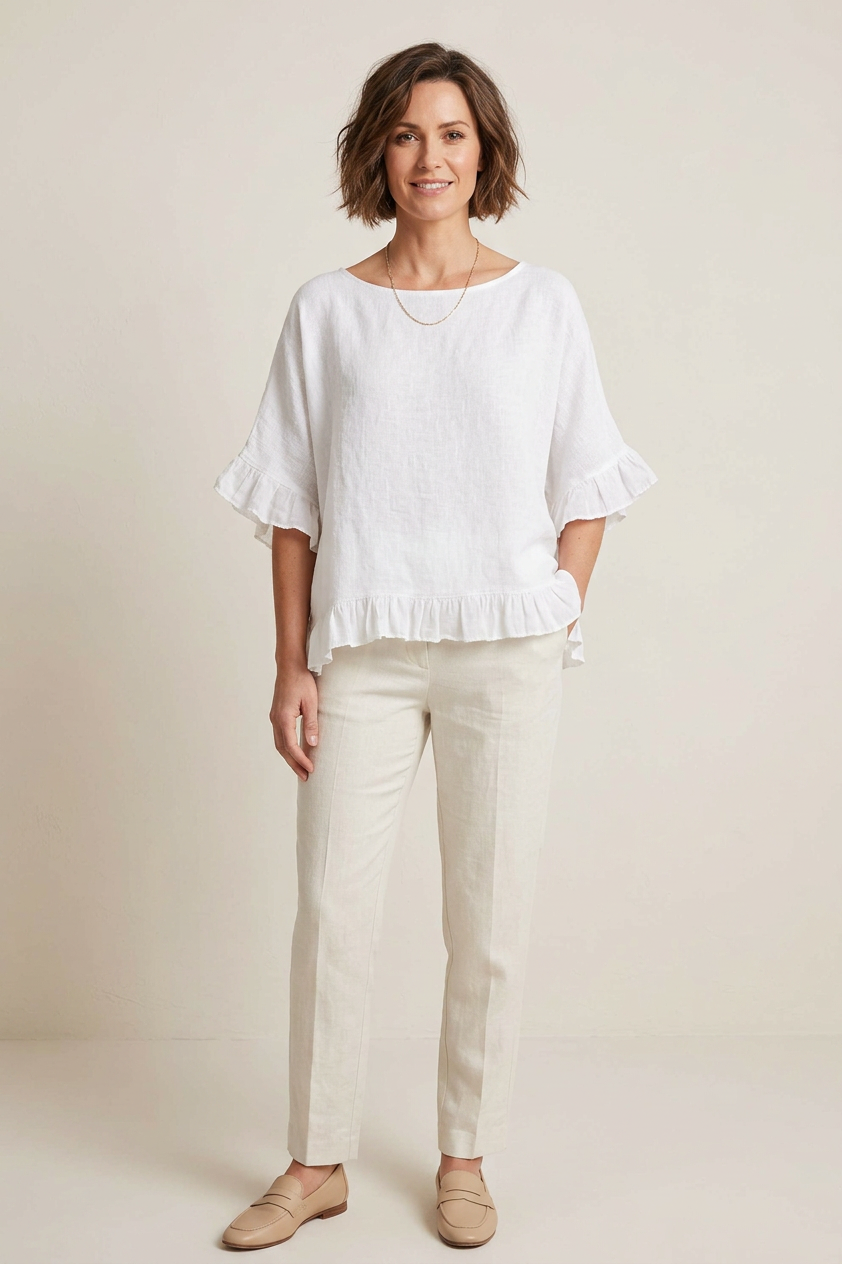 Frill Hem Teabag Top