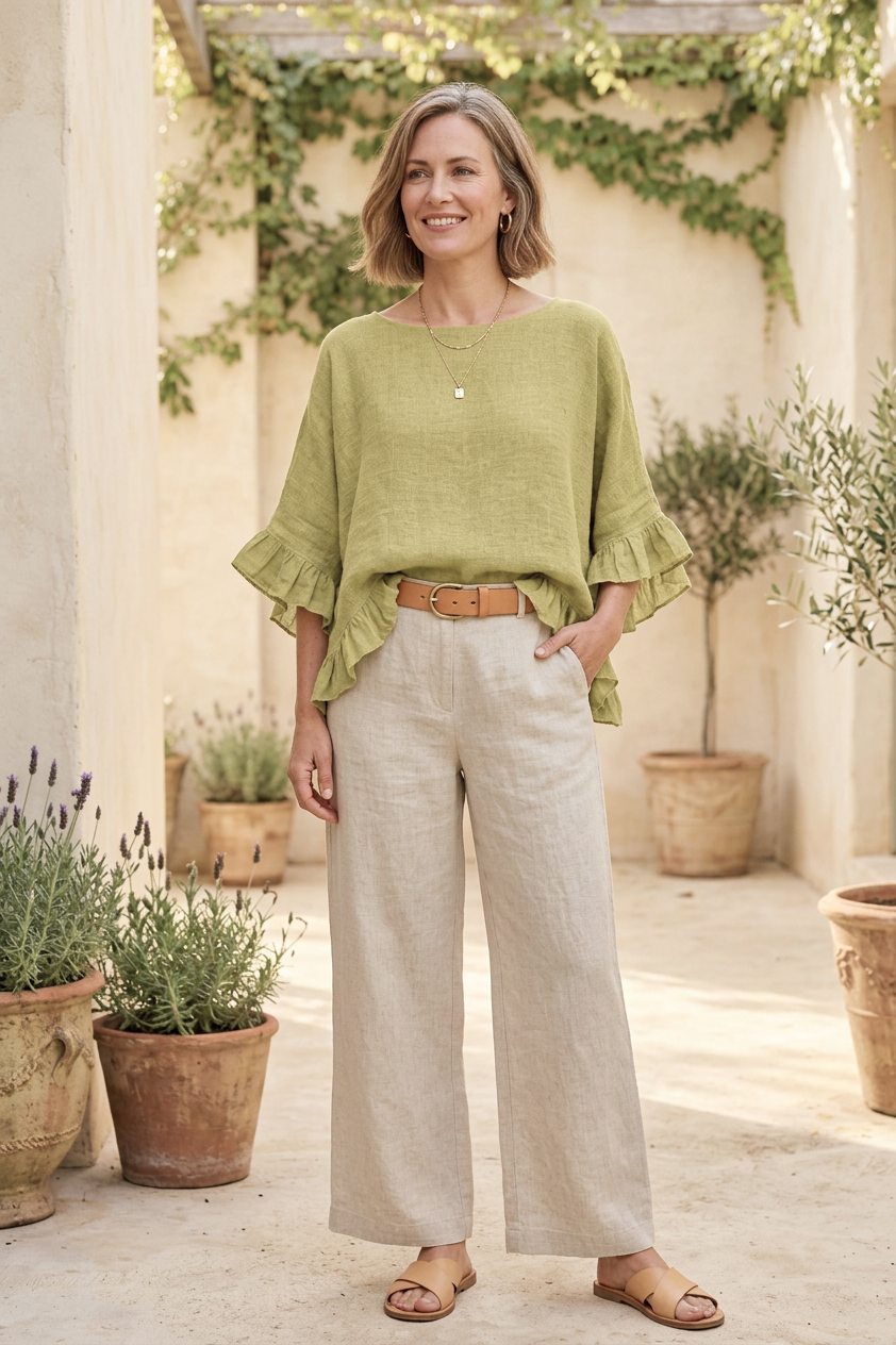 Frill Hem Teabag Top