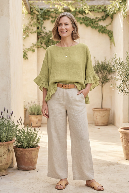 Frill Hem Teabag Top