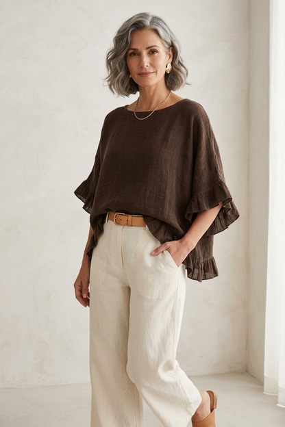 Frill Hem Teabag Top