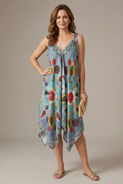 Denim Look Hanky Dress