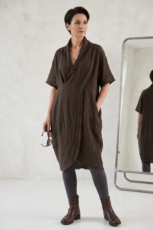Crossover Linen Tunic