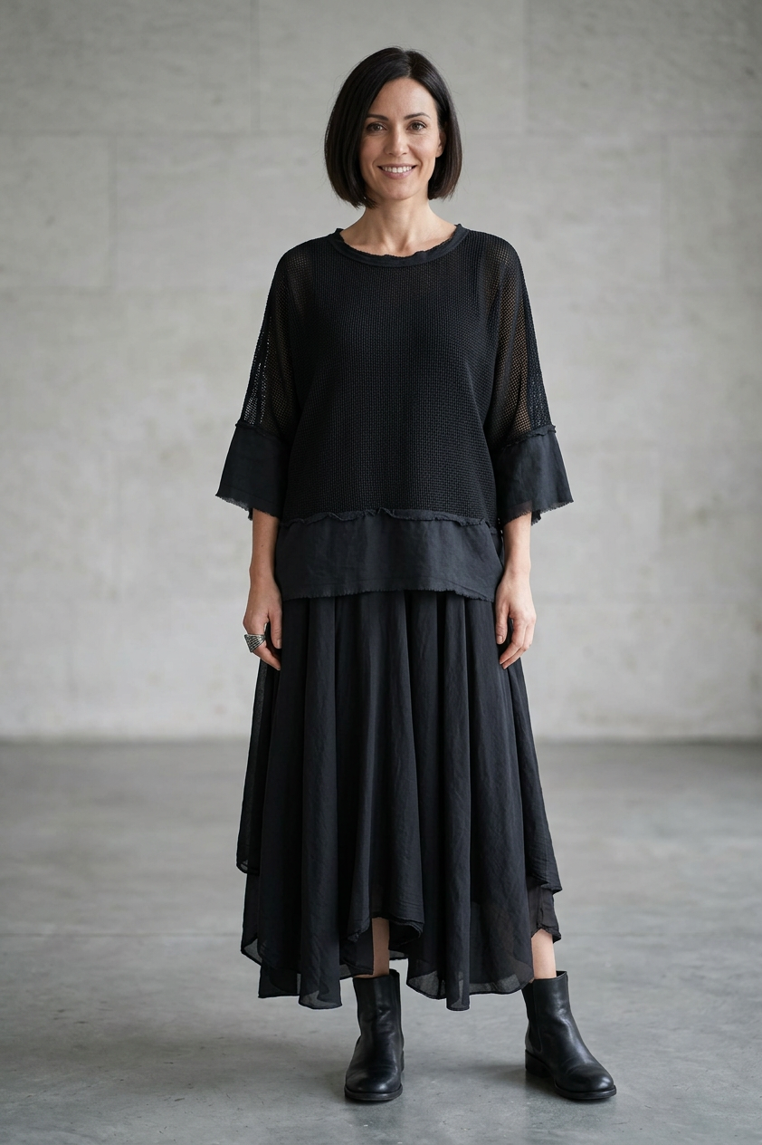 2 Piece Mesh Shrug Midi Dress