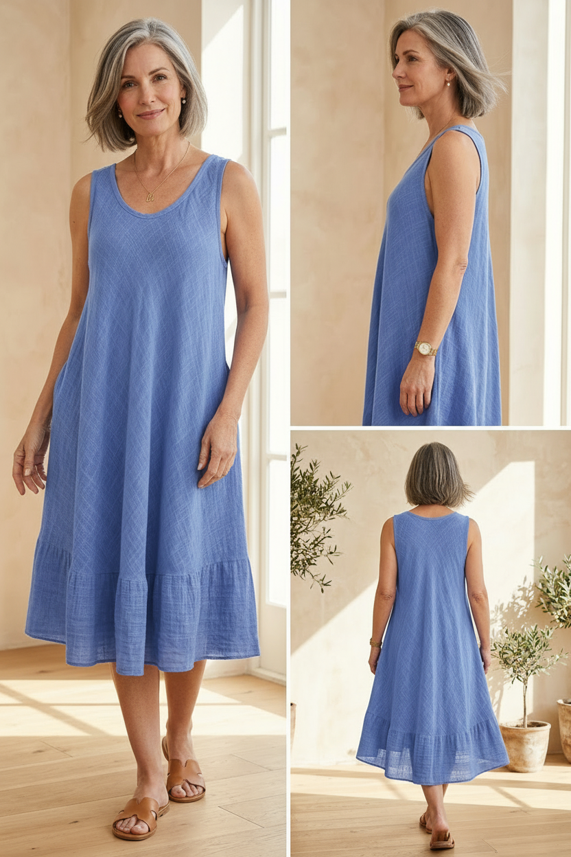 Sleeveless Bias Cut Dress