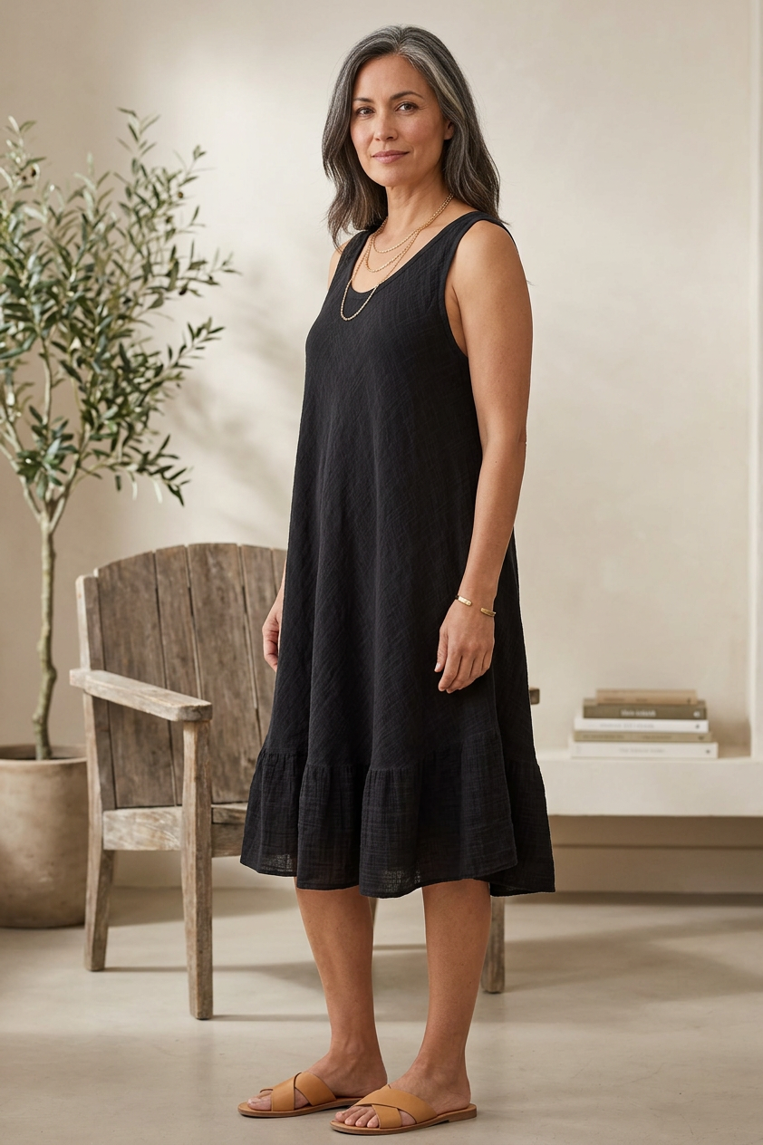 Sleeveless Bias Cut Dress