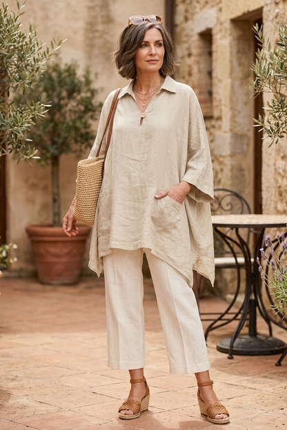 2 Pocket Linen Kaftan