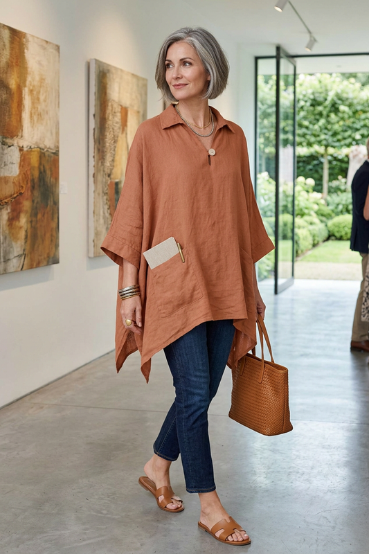 2 Pocket Linen Kaftan