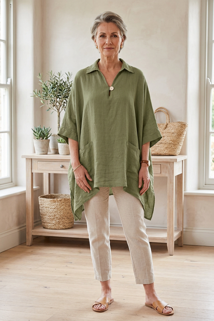2 Pocket Linen Kaftan