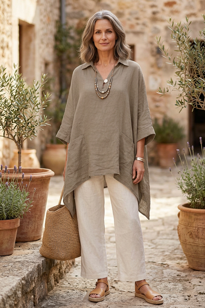 2 Pocket Linen Kaftan