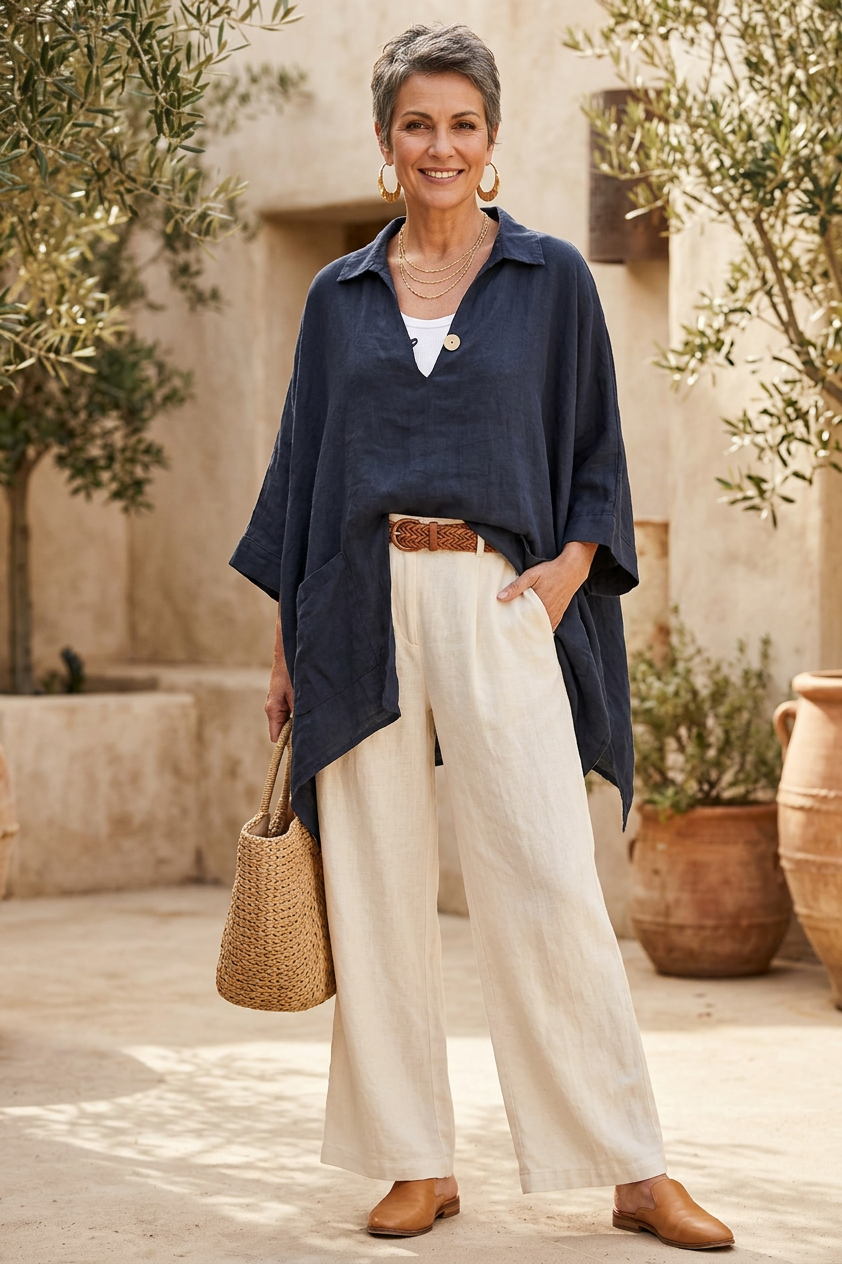 2 Pocket Linen Kaftan