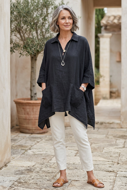 2 Pocket Linen Kaftan