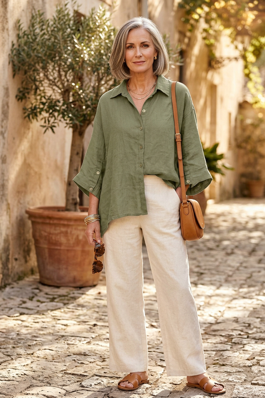 Button Linen Shirt