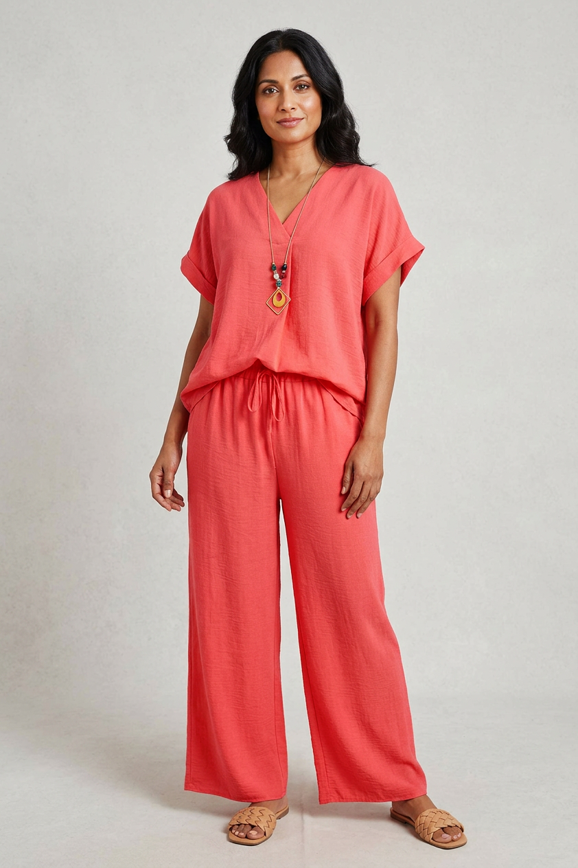 Wide Leg Palazzo Trouser