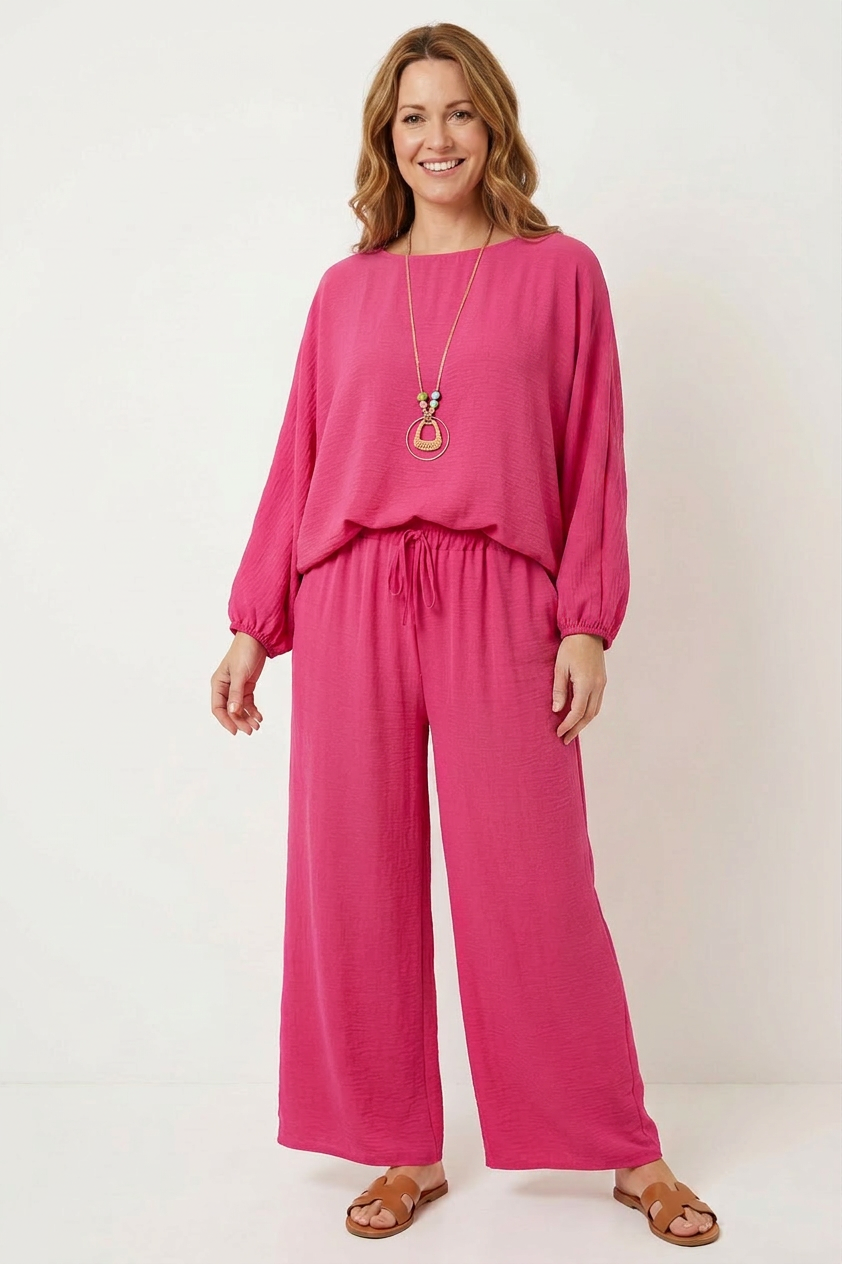 Wide Leg Palazzo Trouser