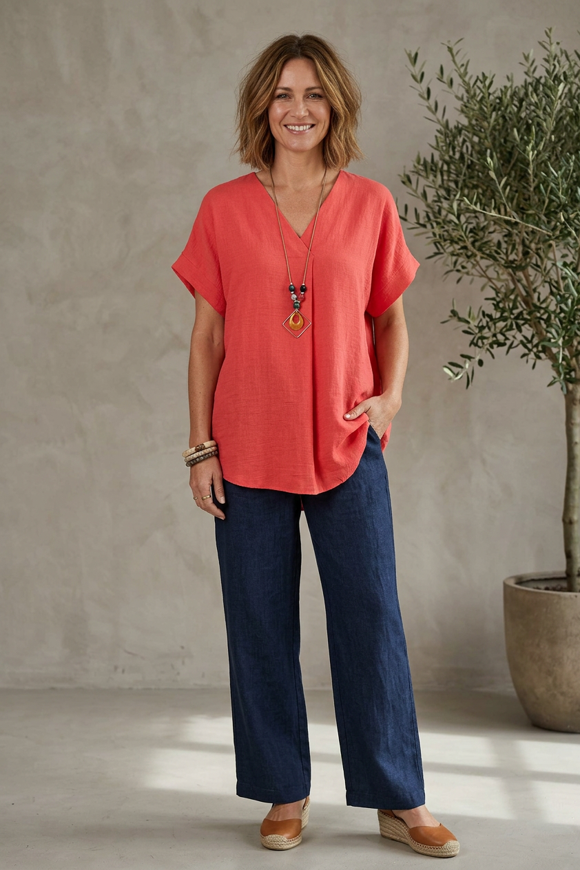 V Neck Necklace Top