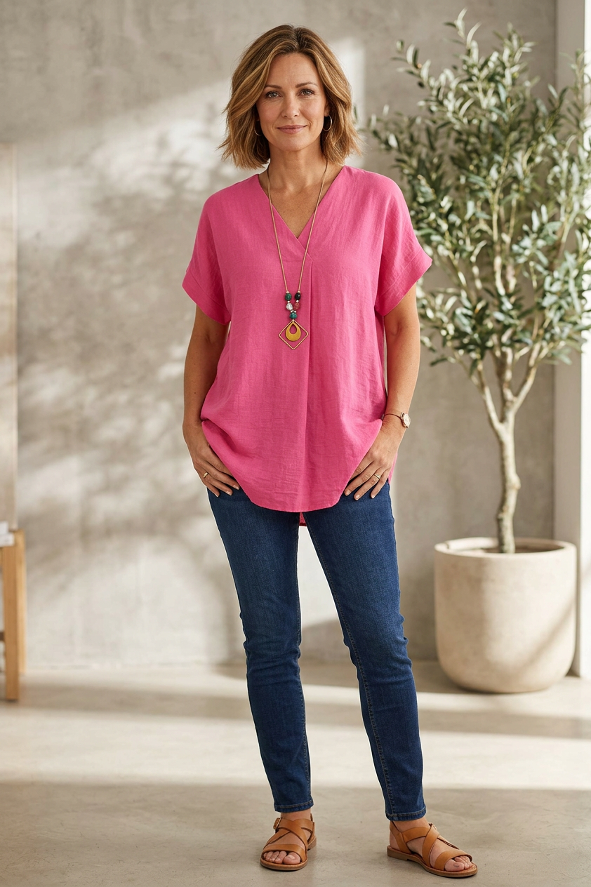 V Neck Necklace Top