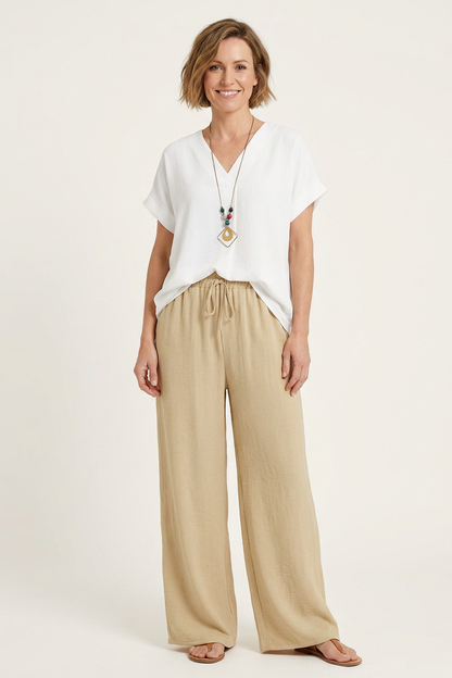 Wide Leg Palazzo Trouser