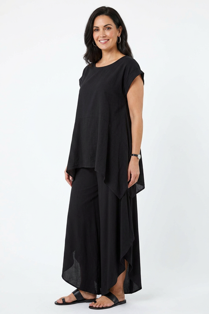 Side Split Linen Trouser