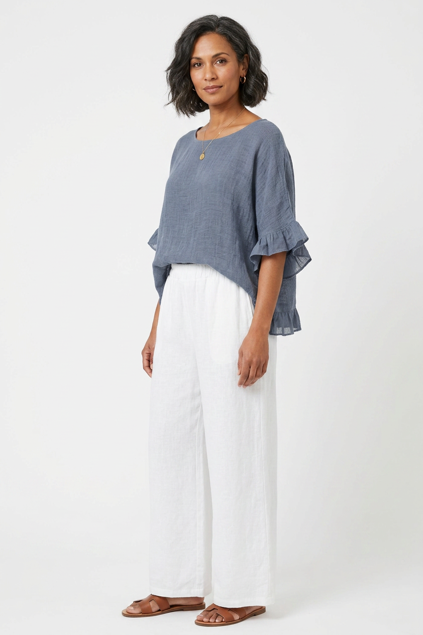 Frill Hem Teabag Top