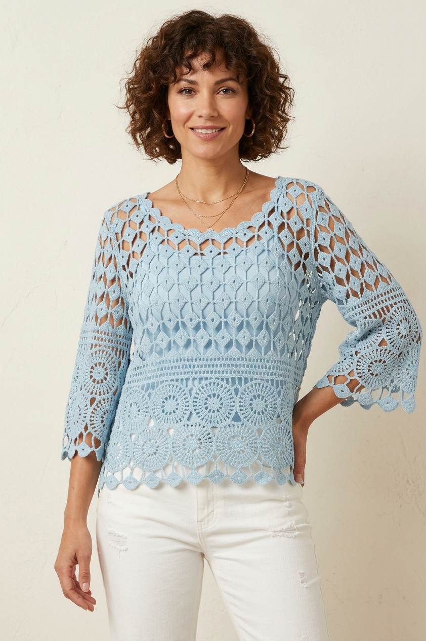 Crochet Top with Vest