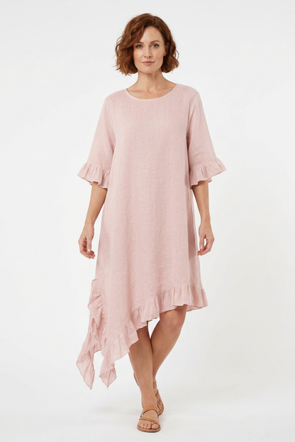 Diagonal Hem Teabag Dress
