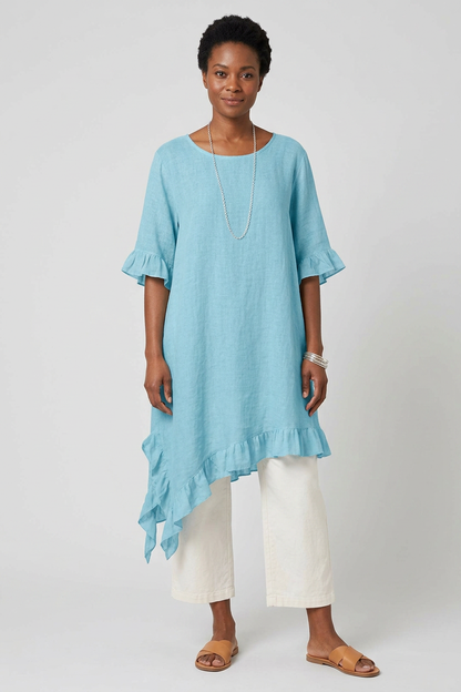 Diagonal Hem Teabag Dress