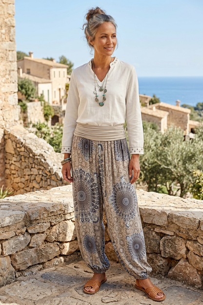 Mandala Print Harem Trouser