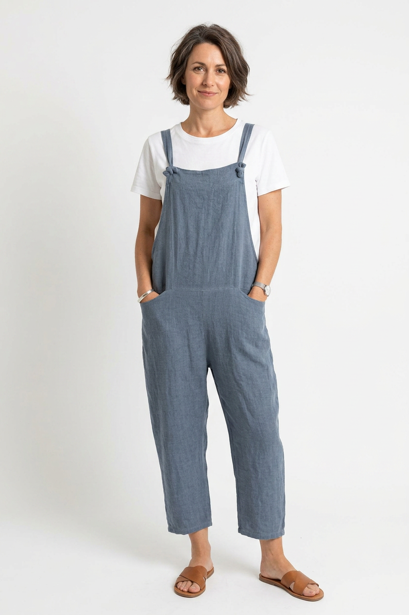 Teabag Linen Dungaree