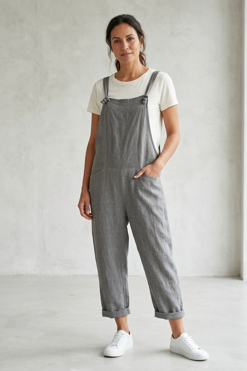 Teabag Linen Dungaree