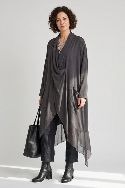 Crossover Silk Panel Tunic