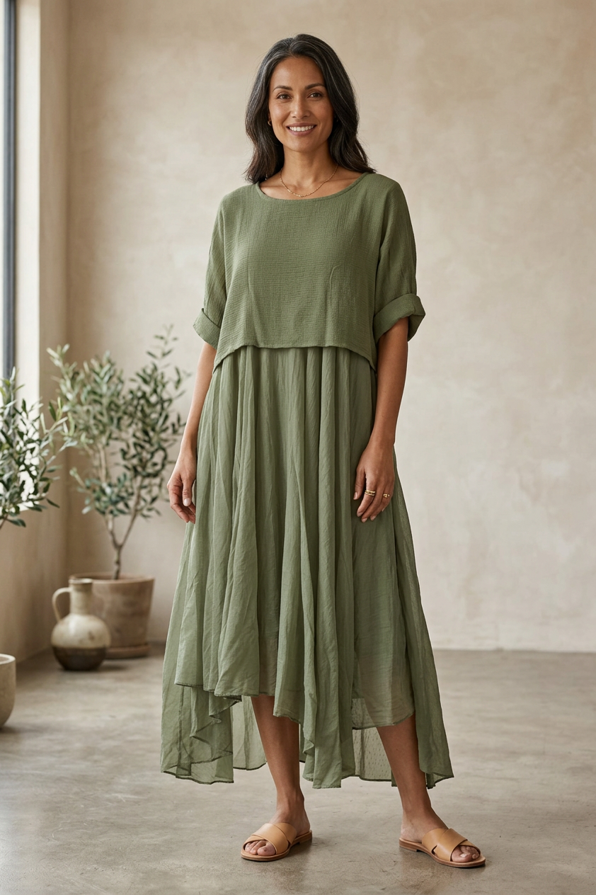 2 Piece Flare Dress