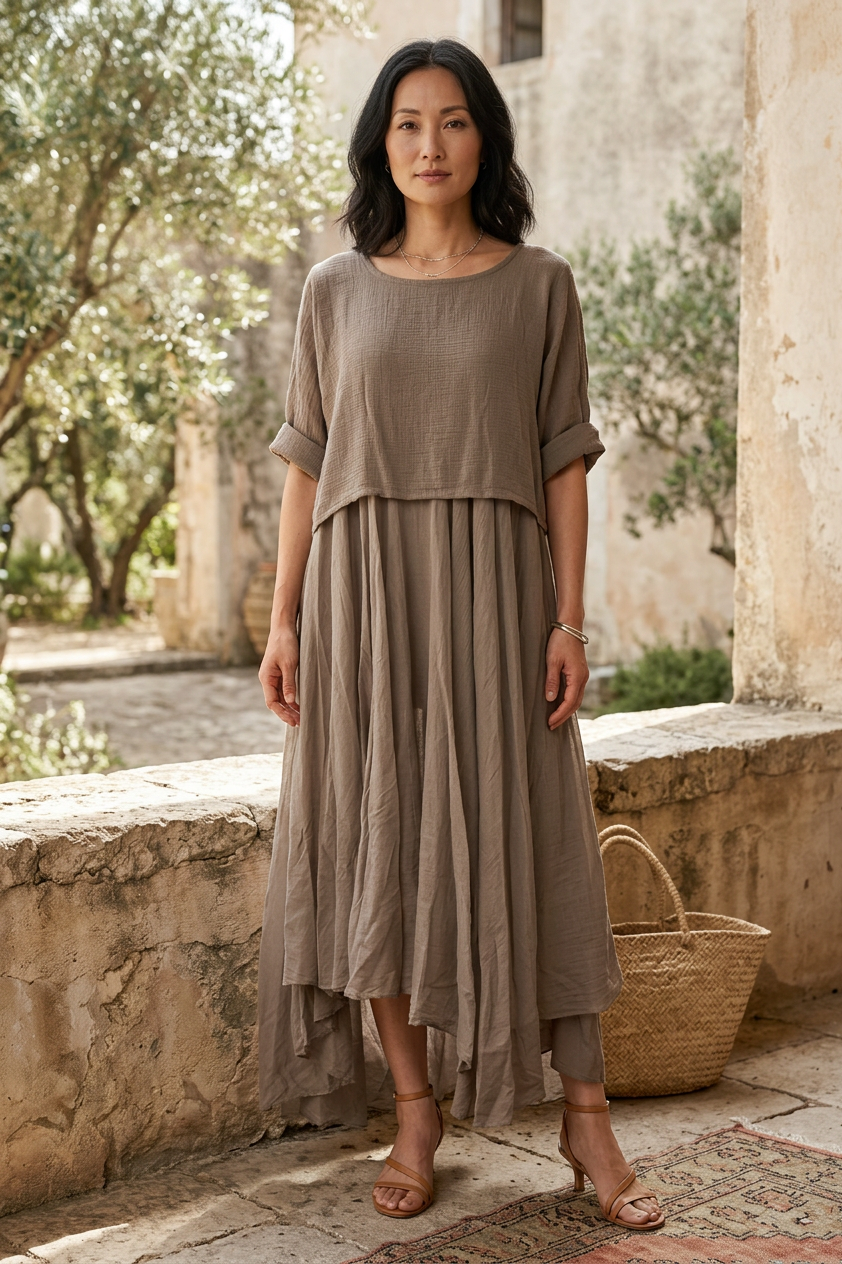 2 Piece Flare Dress