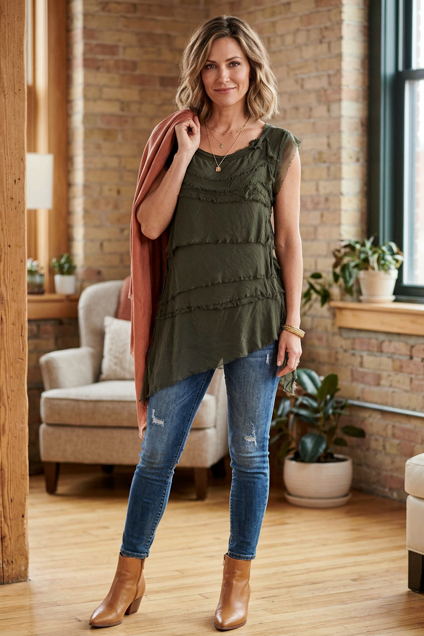 Sleeveless Rara Silk Top
