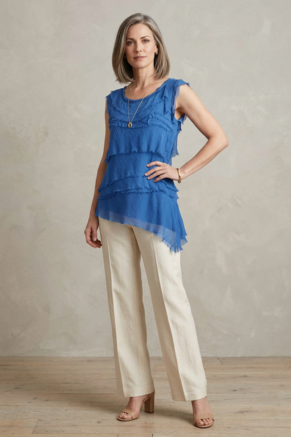 Sleeveless Rara Silk Top