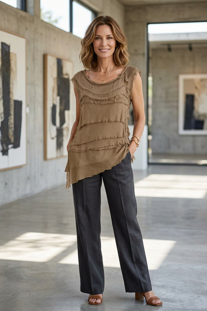 Sleeveless Rara Silk Top
