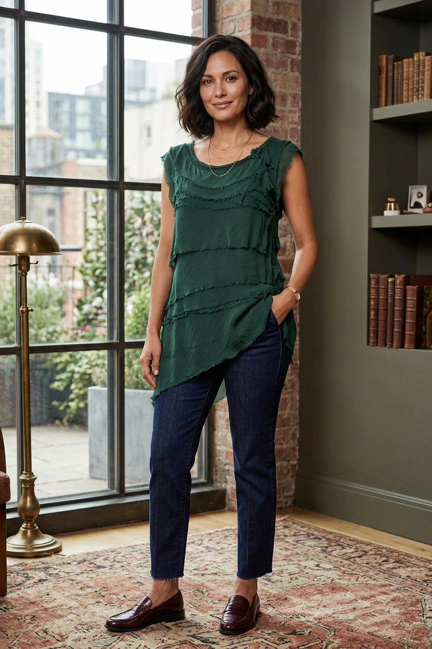 Sleeveless Rara Silk Top