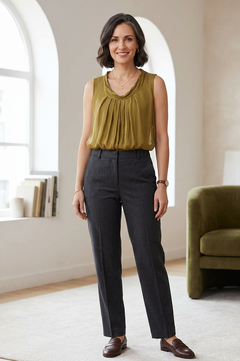 Puffball Silk Top
