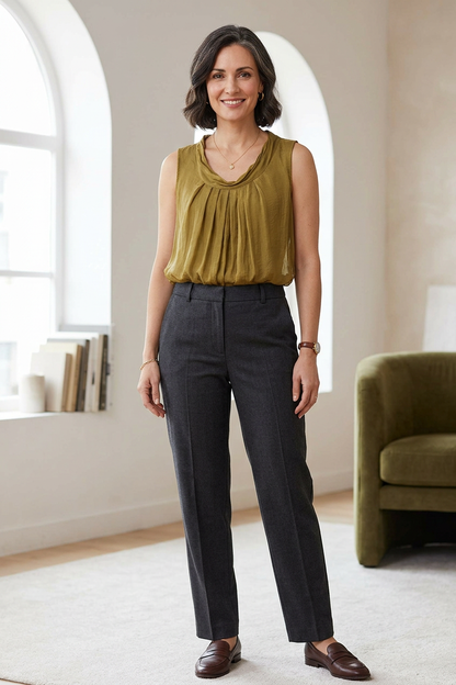 Puffball Silk Top