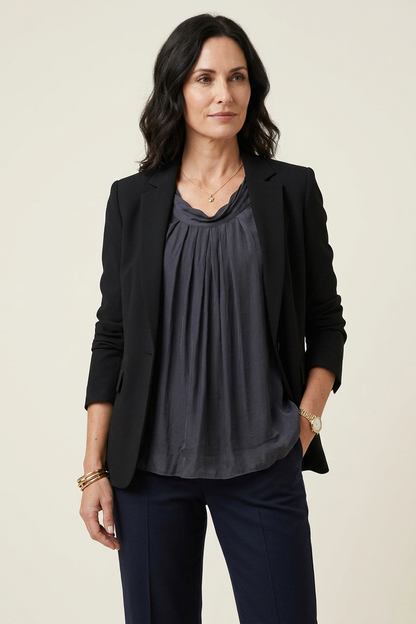 Puffball Silk Top