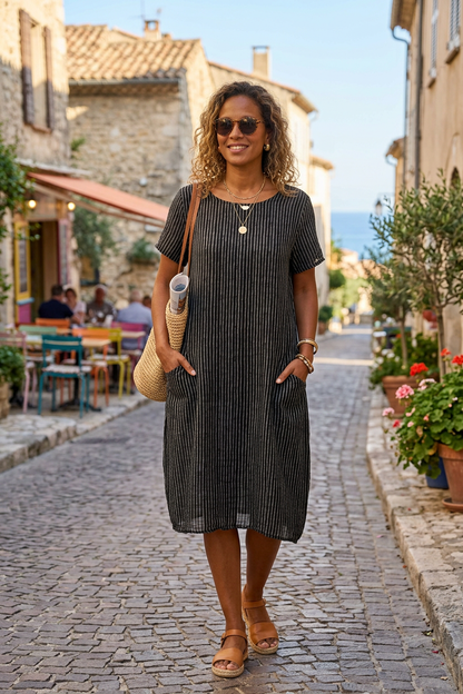 2 Pocket Stripe Dress