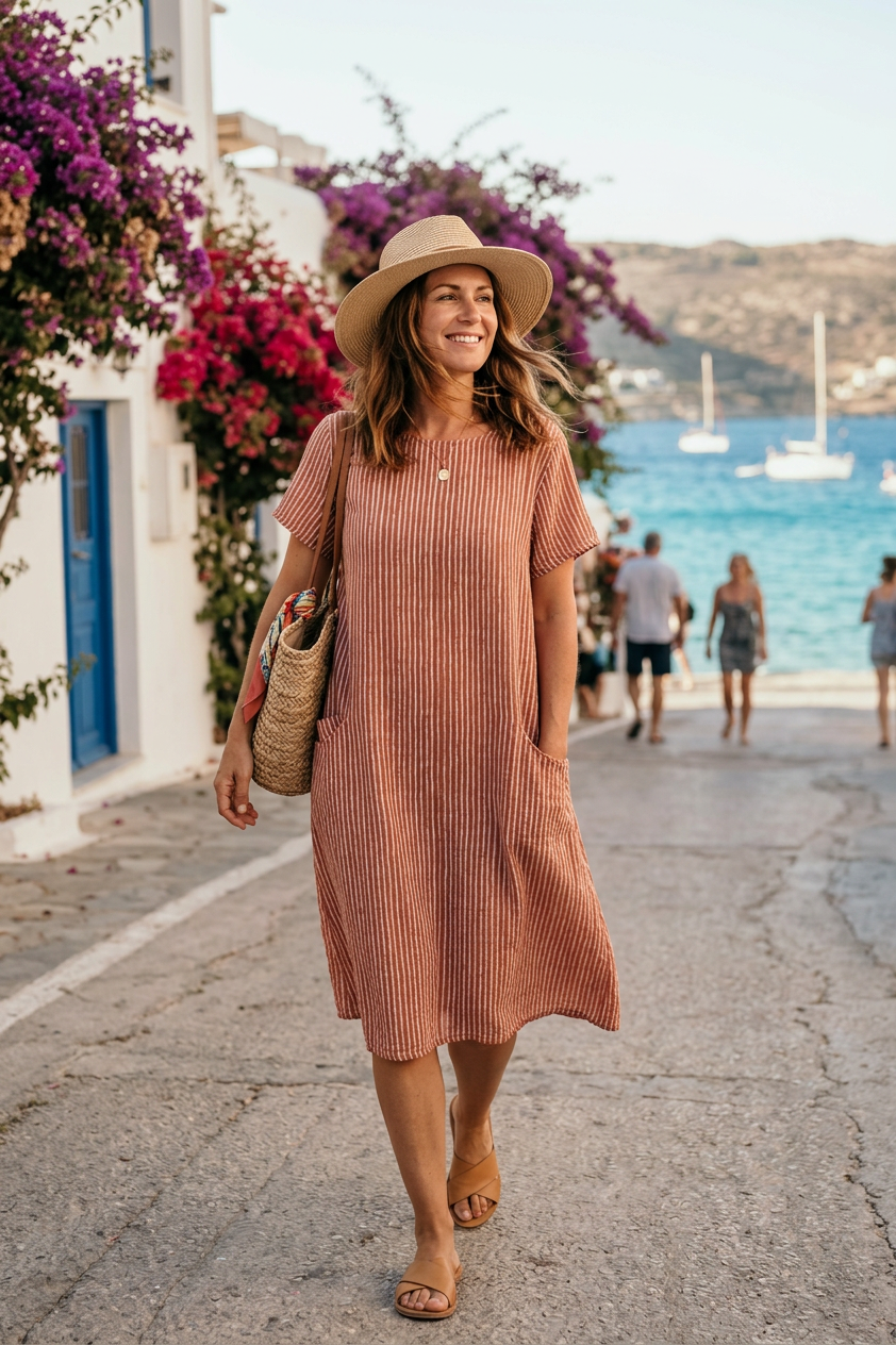 2 Pocket Stripe Dress