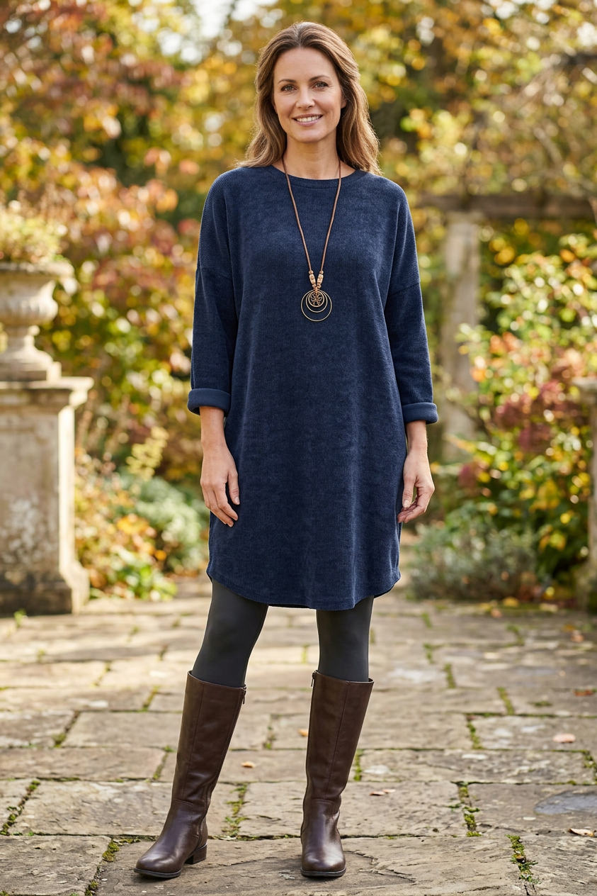 Chenille Necklace Dress
