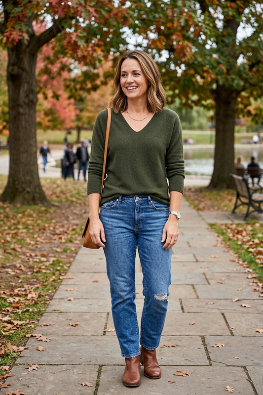 V Neck Soft Knit Jumper UK 8-14