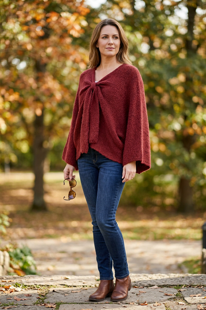 Bow Front Wool Jumper