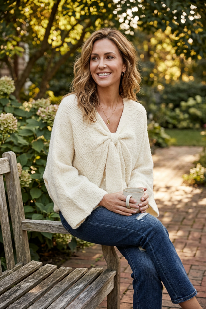 Bow Front Wool Jumper