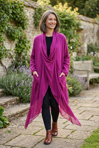 Crossover Silk Panel Tunic
